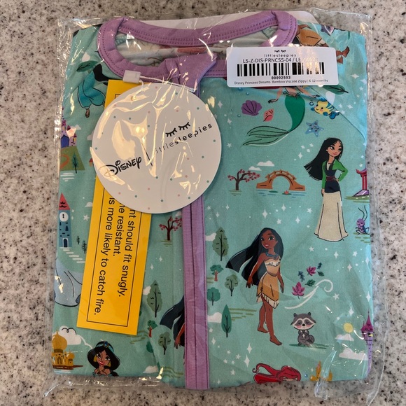 NWT! Little Sleepies x Disney Princess Dreams 6-12 months - Picture 2 of 5